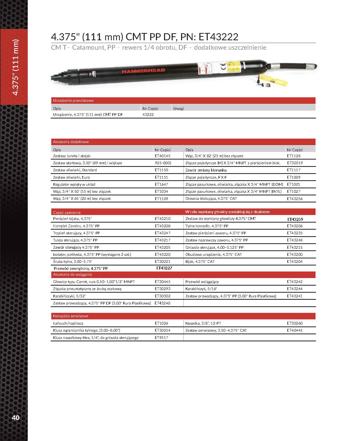 HAMMERHEAD CMT PP DF - 4.375" (111 mm) (ET43222) - obrazek 2